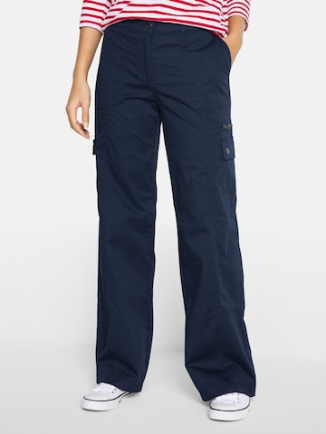 bonprix Regular Cargobroek in Blauw: voorkant