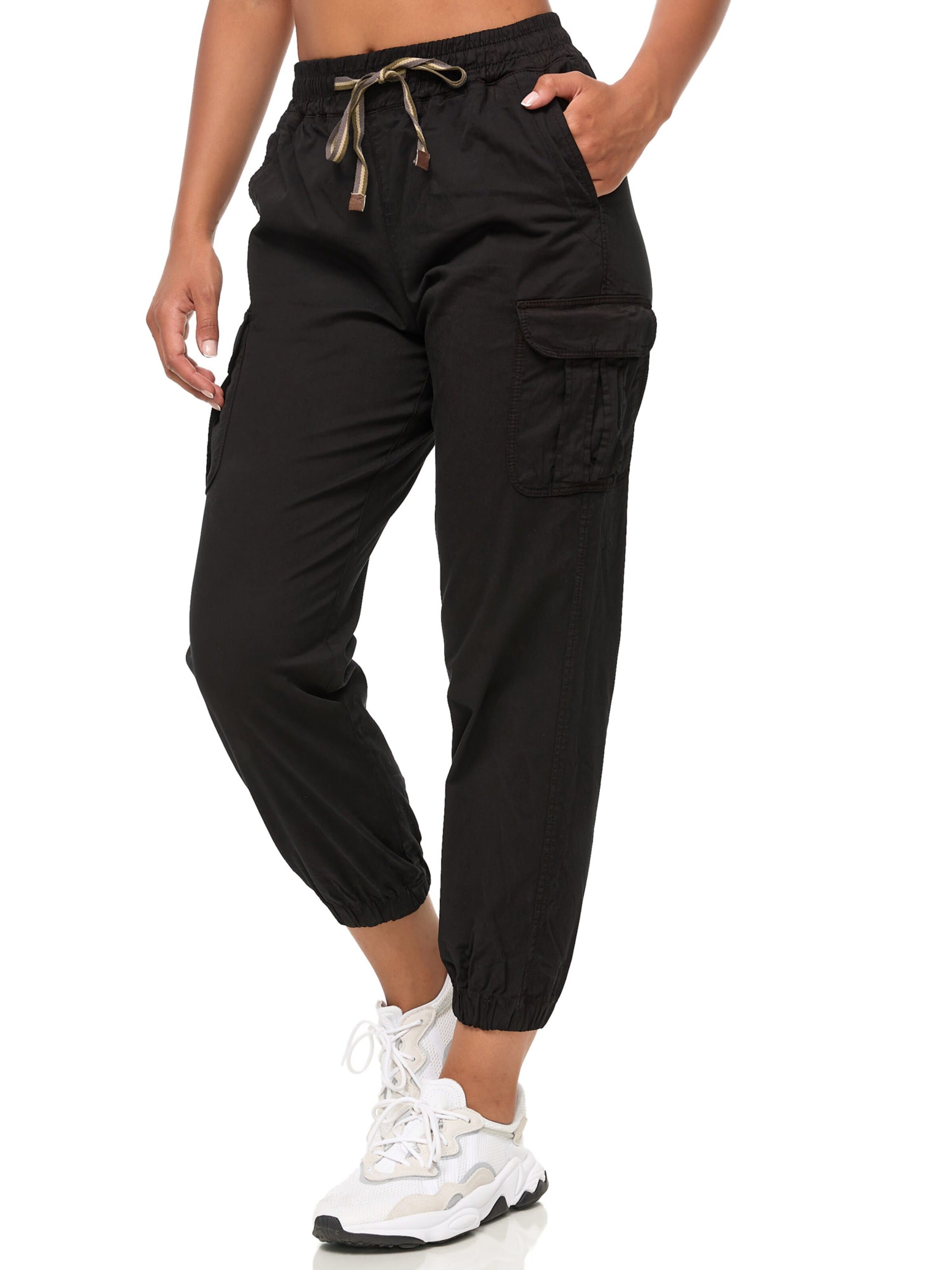 Tazzio - Tapered Pantalón cargo 'F600' en negro