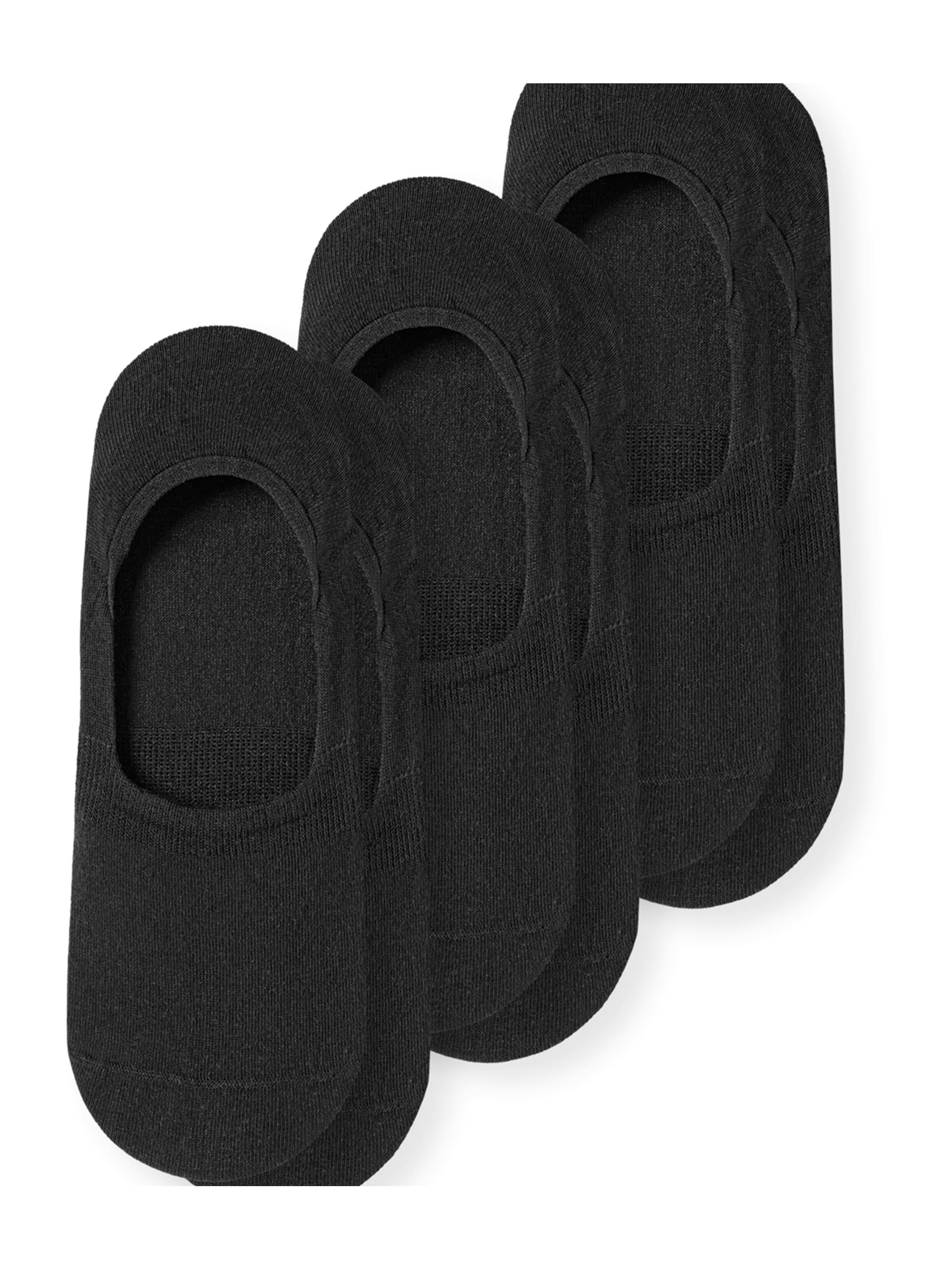 SCHIESSER Ankle Socks ' In-Shoes ' in Black