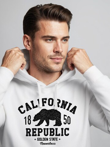 Neverless Sweatshirt 'California Republic'‌‌‌‌‌‌‌ in Weiß