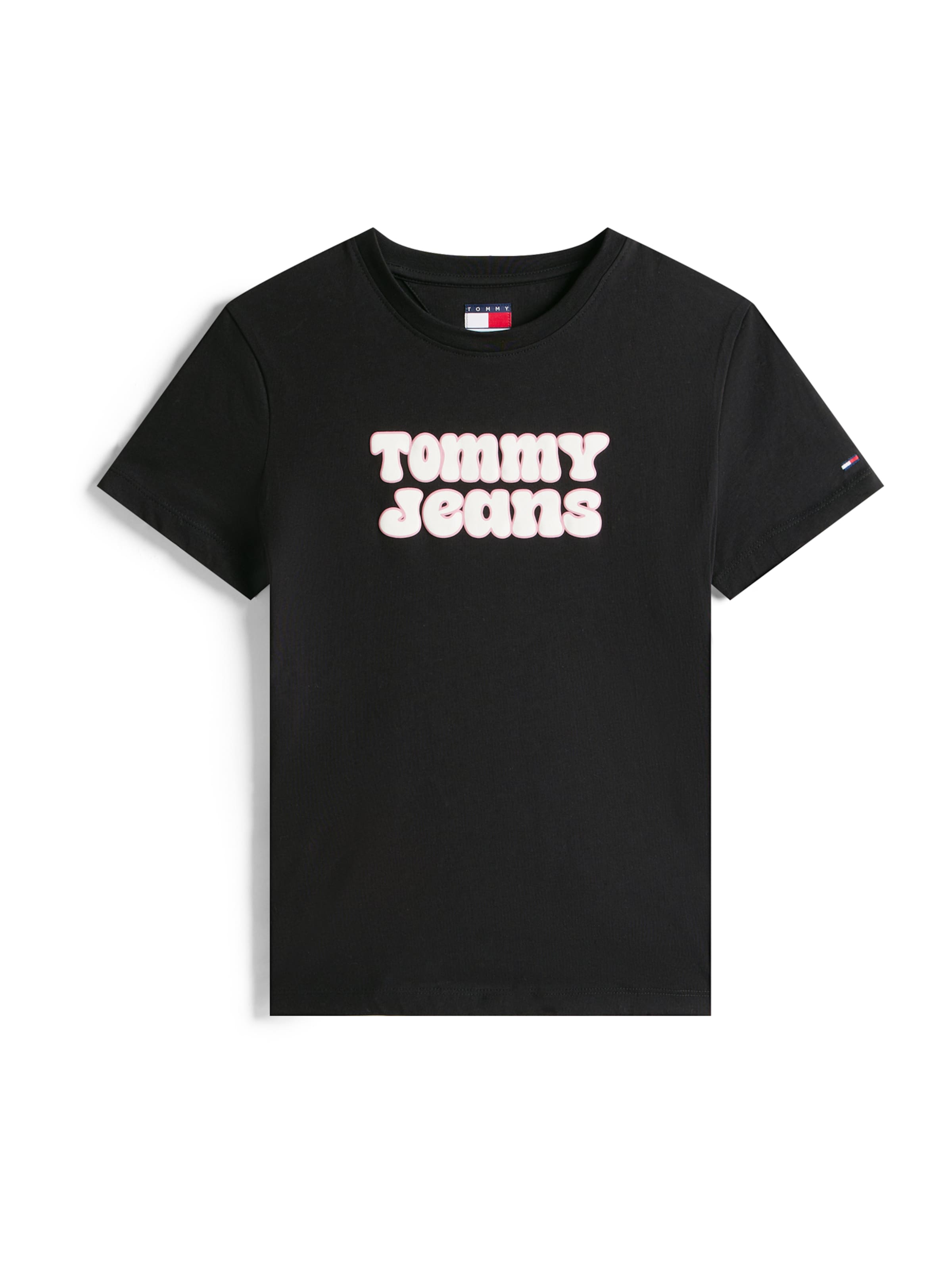 Tommy Jeans Tričko 'ESSENTIAL' - Čierna: predná strana