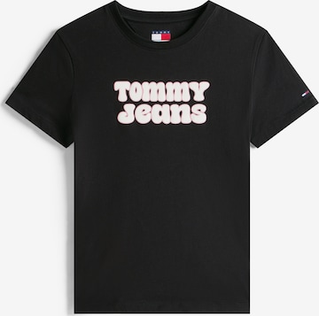 Tommy Jeans T-Shirt 'ESSENTIAL' in Schwarz: Vorderseite