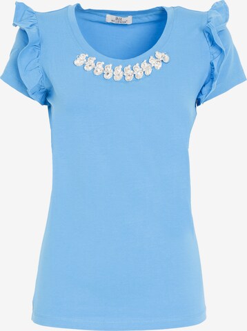 Influencer T-shirt 'Precious Fancy' i blå: framsida