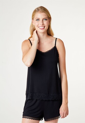 CCDK Copenhagen - Camiseta para dormir 'Kendall' en negro: frente