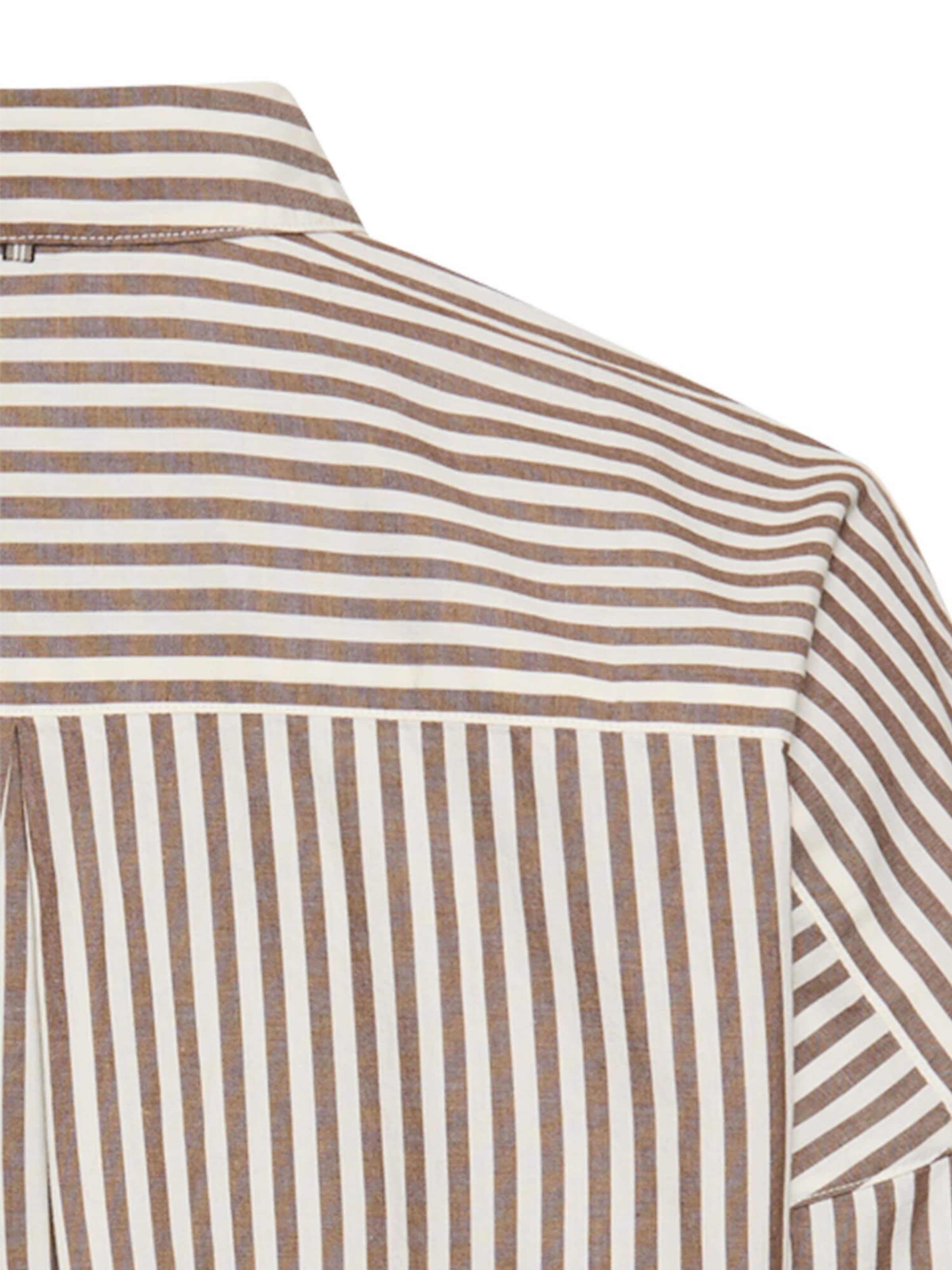 CAMEL ACTIVE Baumwollbluse mit Knopfleiste in Braun