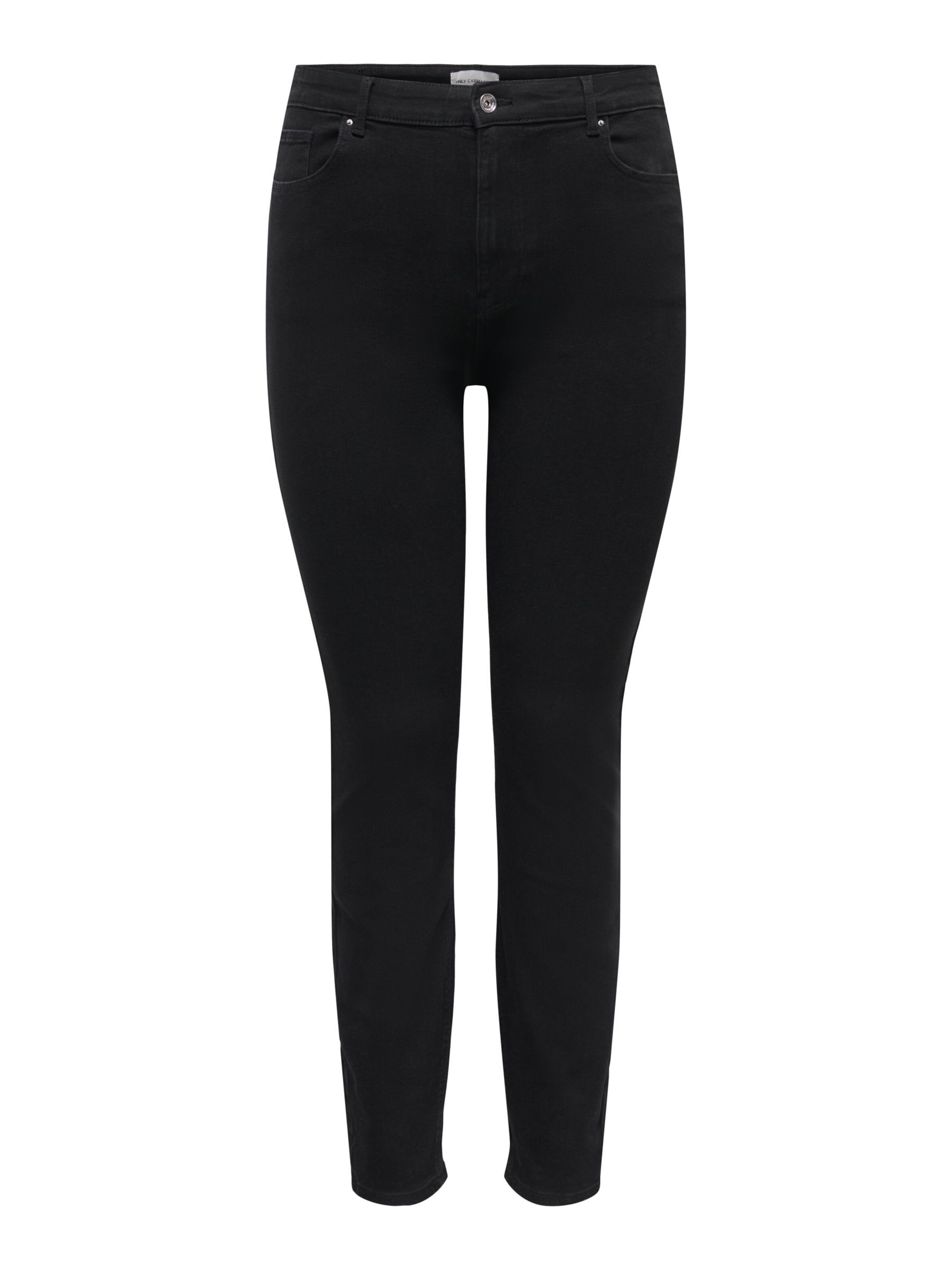 ONLY Carmakoma - Skinny Vaquero 'CARCruz' en negro: frente