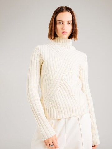 BOSS - Pullover 'Frim' em branco: frente