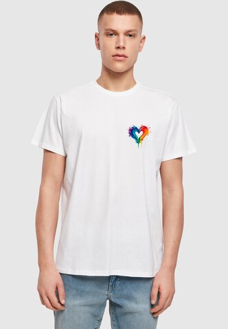 Merchcode Bluser & t-shirts 'Pride Splash Vibe' i hvid: forside