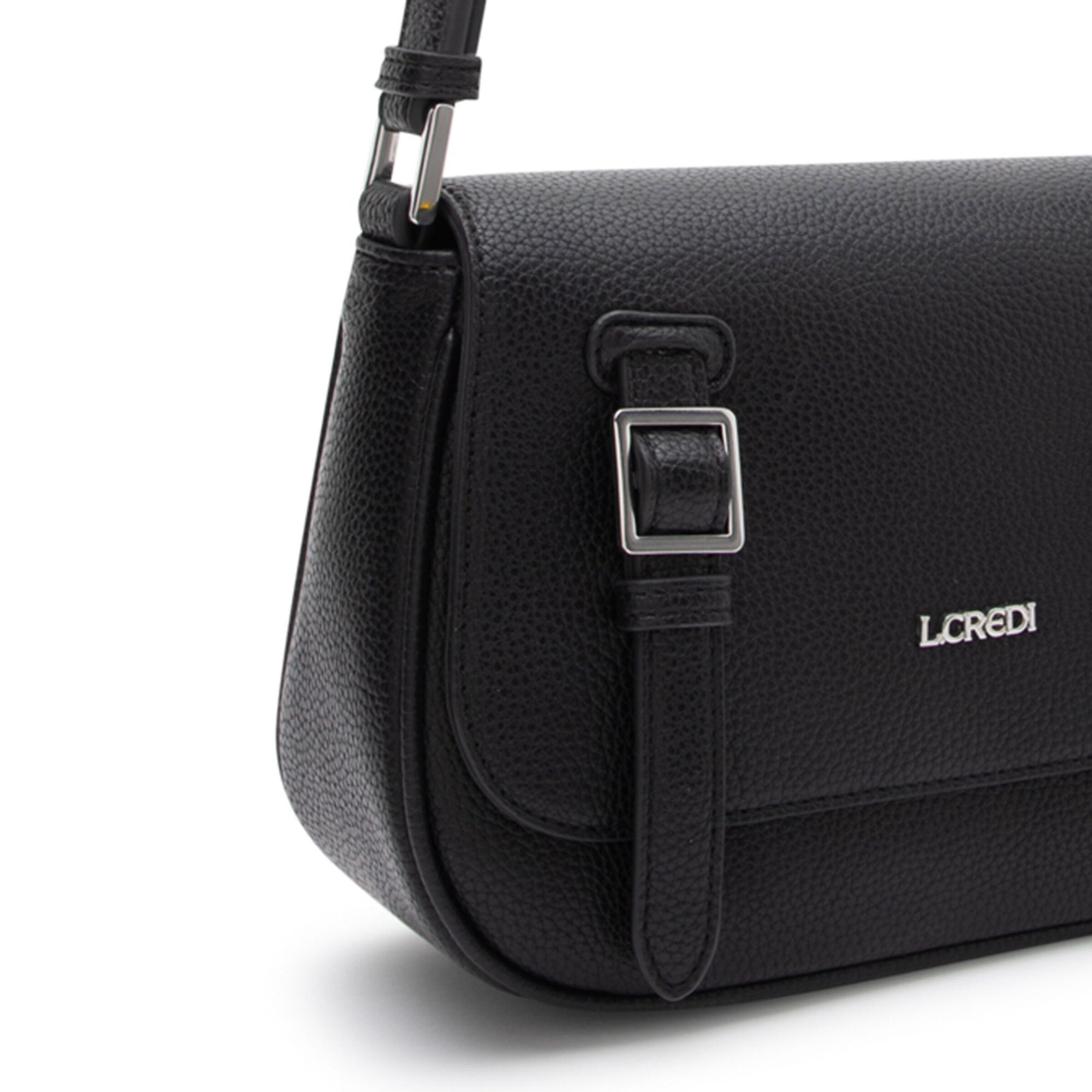 L.CREDI Schoudertas 'Panja' in Zwart