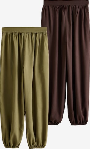 Next Tapered Haaremihousut värissä ruskea: etupuoli
