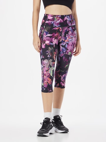 SKECHERS Skinny Workout Pants 'The Goflex' in Purple: front