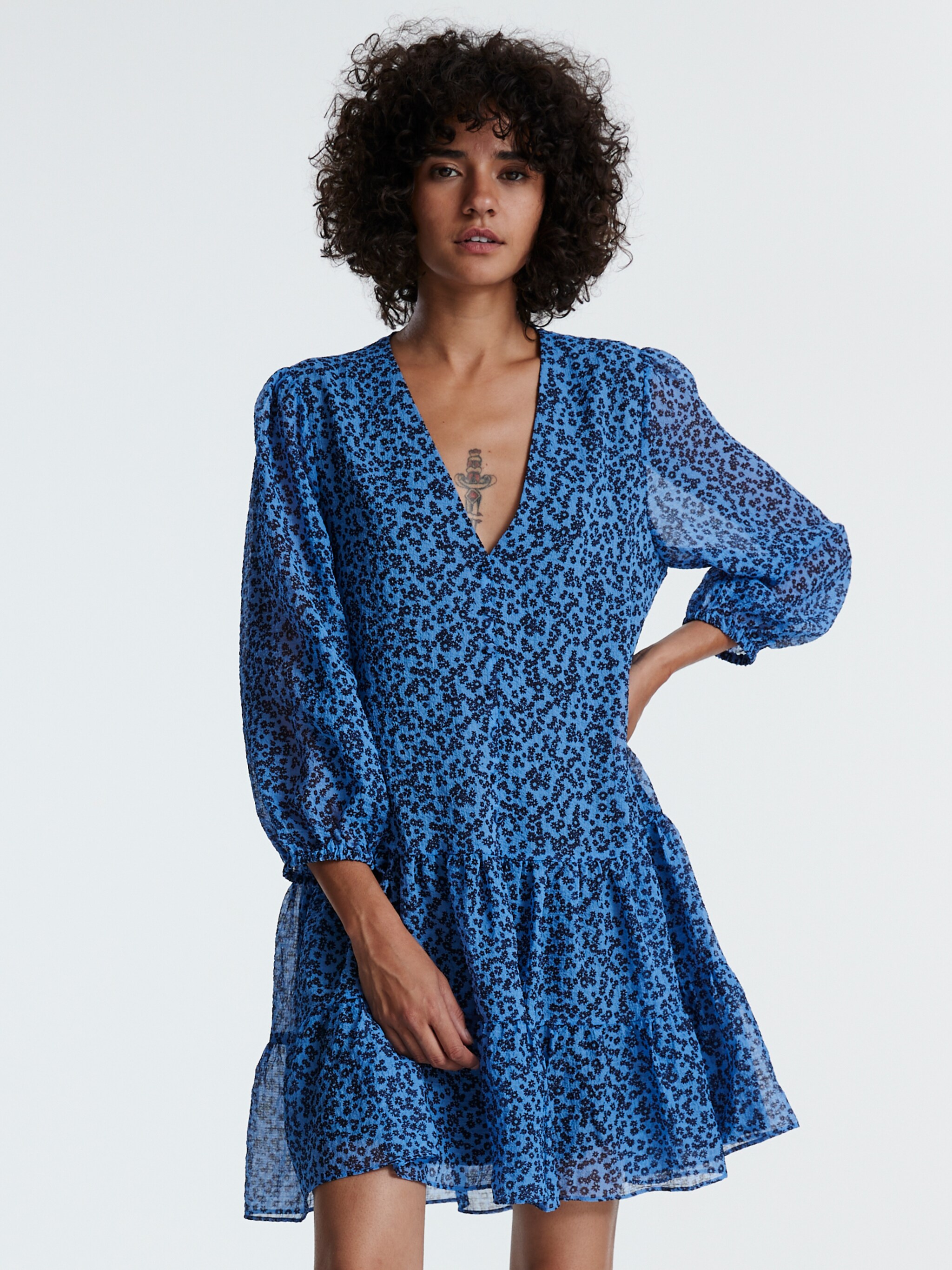 EDITED Producten Jurk 'Eileen' Blauw