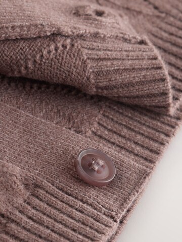 Next Gebreid vest in Bruin