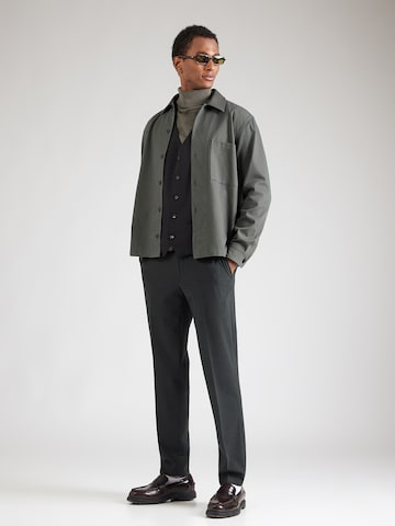 Michael Kors Slimfit Spodnie w kant w kolorze zielony