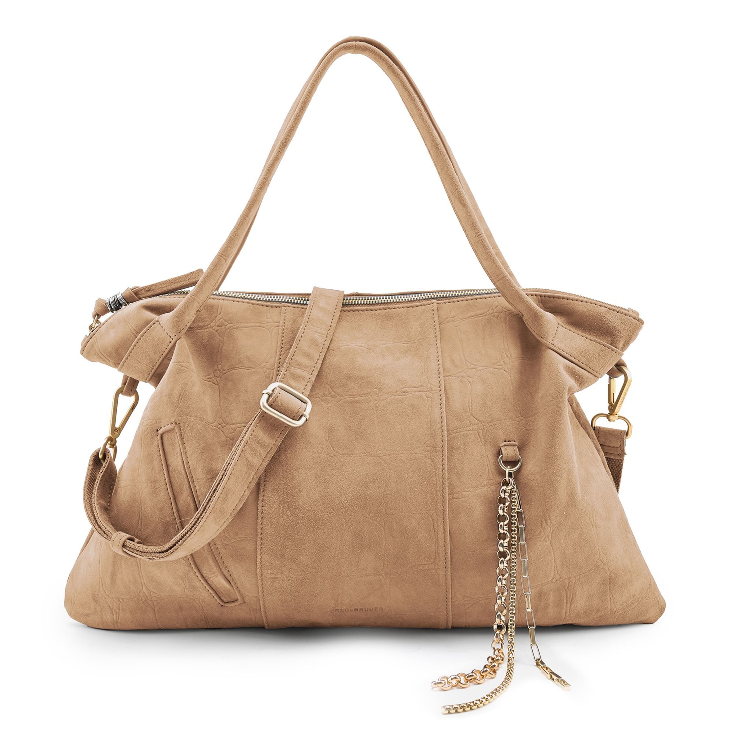 FREDsBRUDER Sac bandoulière 'Velvet Wild' en camel, Vue avec produit