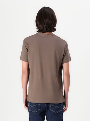 SELECTED T-Shirt 'SLHASPEN' in Braun
