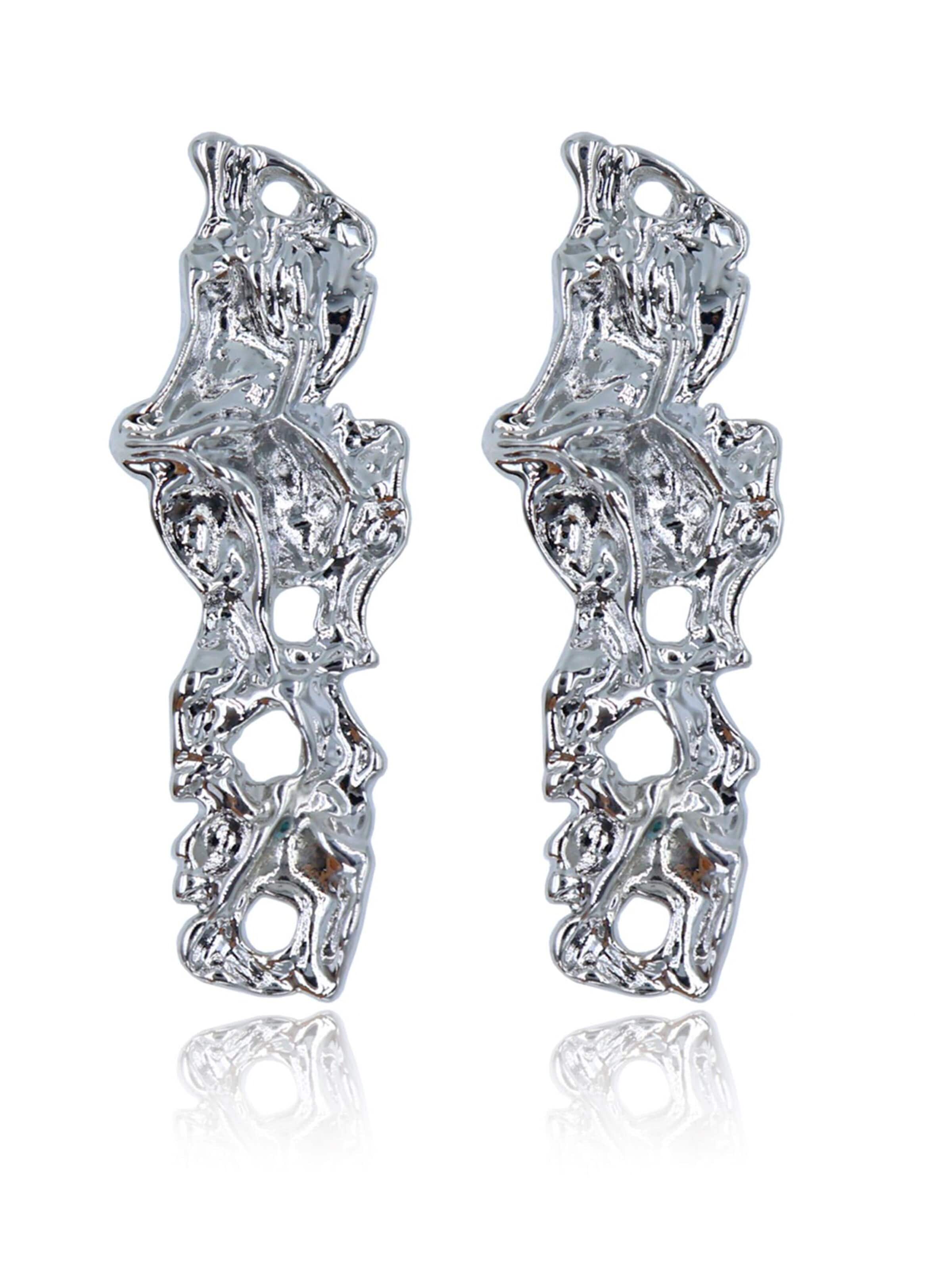 Nightini Earrings 'Avantgarde' in Silver: front