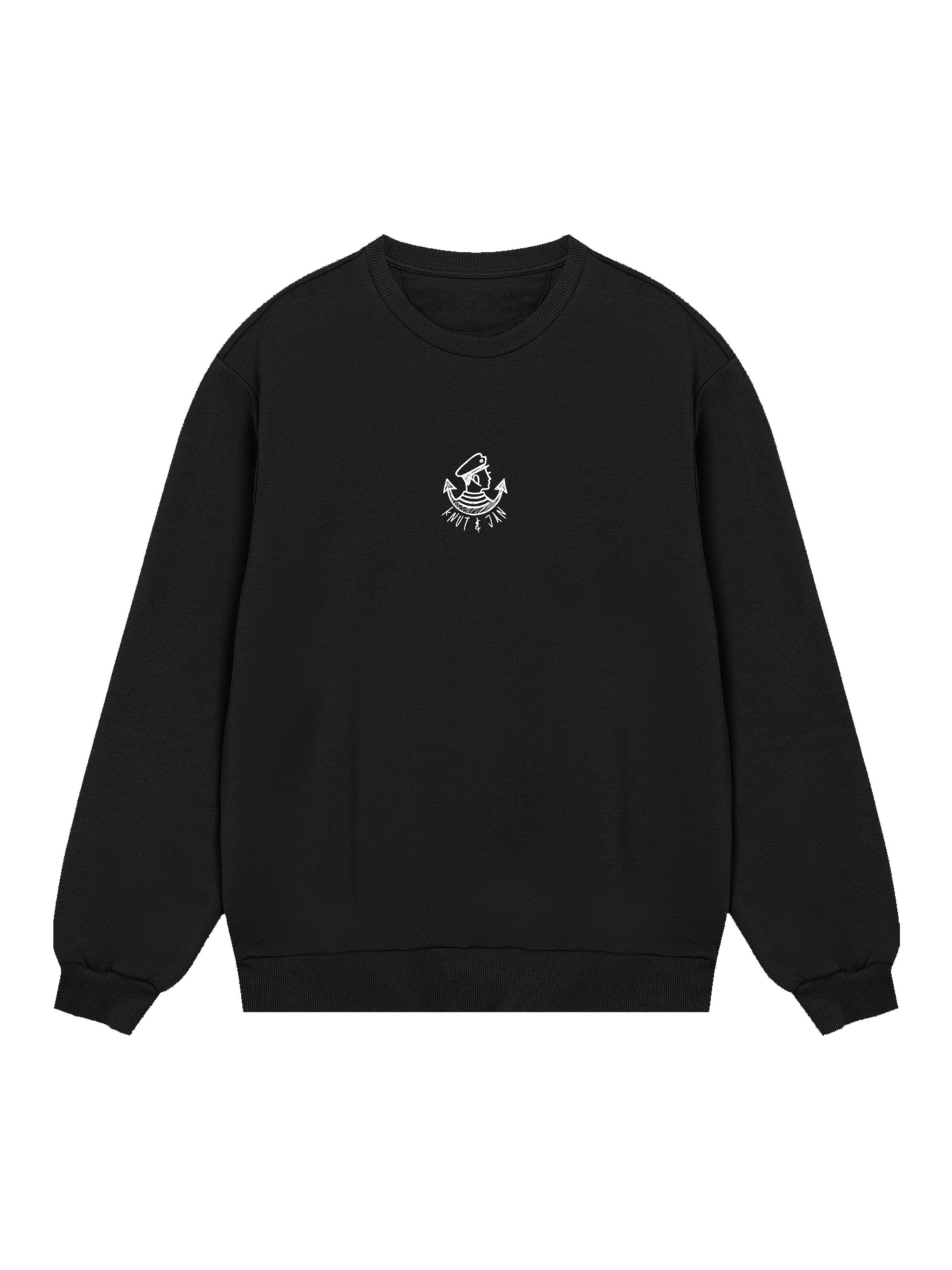 Sweat-shirt 'Knut & Jan Scribble' F4NT4STIC en noir : devant