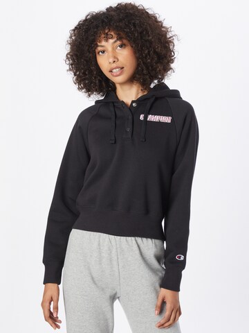 Champion Authentic Athletic Apparel Суичър в черно: отпред