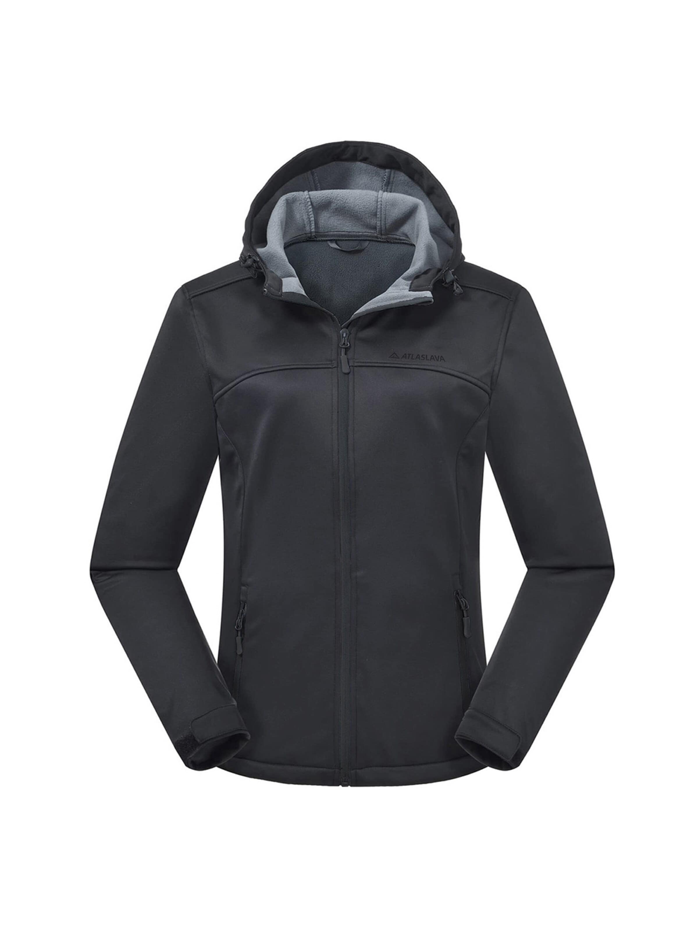 ATLASLAVA Outdoor Jacket 'Outdoor Jacket' in Black: front