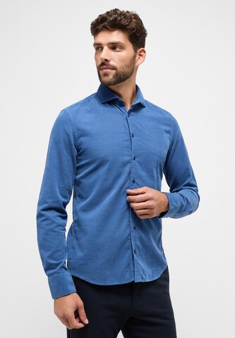 ETERNA Slim fit Overhemd in Blauw: voorkant