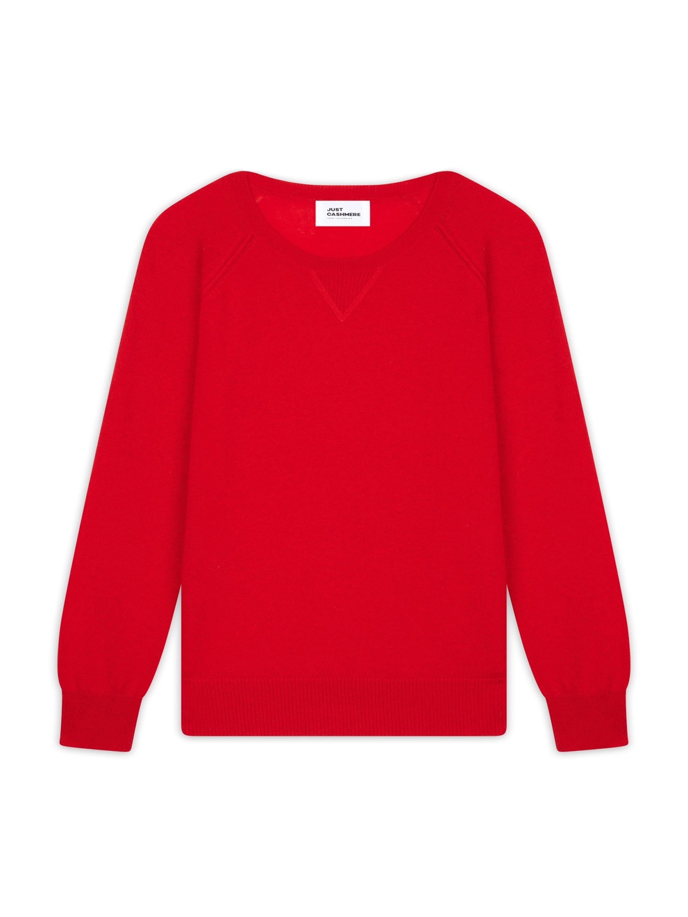 JUST CASHMERE Pulóver 'Helen' - piros: elől