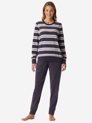 SCHIESSER Pyjama in Blauw: voorkant