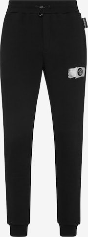 Tapered Pantaloni di Plein Sport in nero: frontale