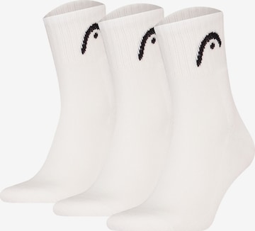 Chaussettes de sport HEAD en blanc : devant