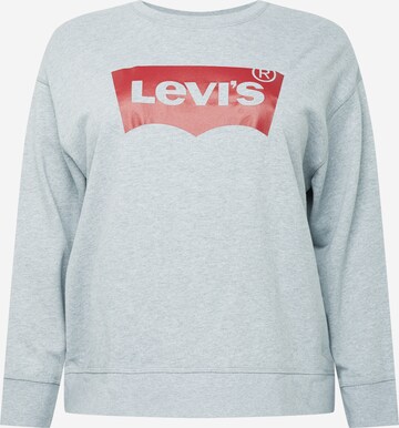 Levi's® Plus Sweatshirt 'PL Graphic Standard Crew' in Grijs: voorkant