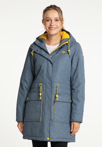 Schmuddelwedda Winterjas in Blauw: voorkant