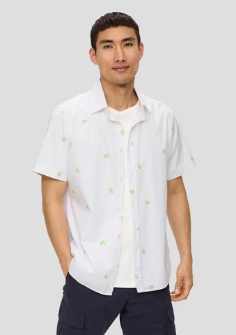 s.Oliver Regular fit Button Up Shirt in White: front