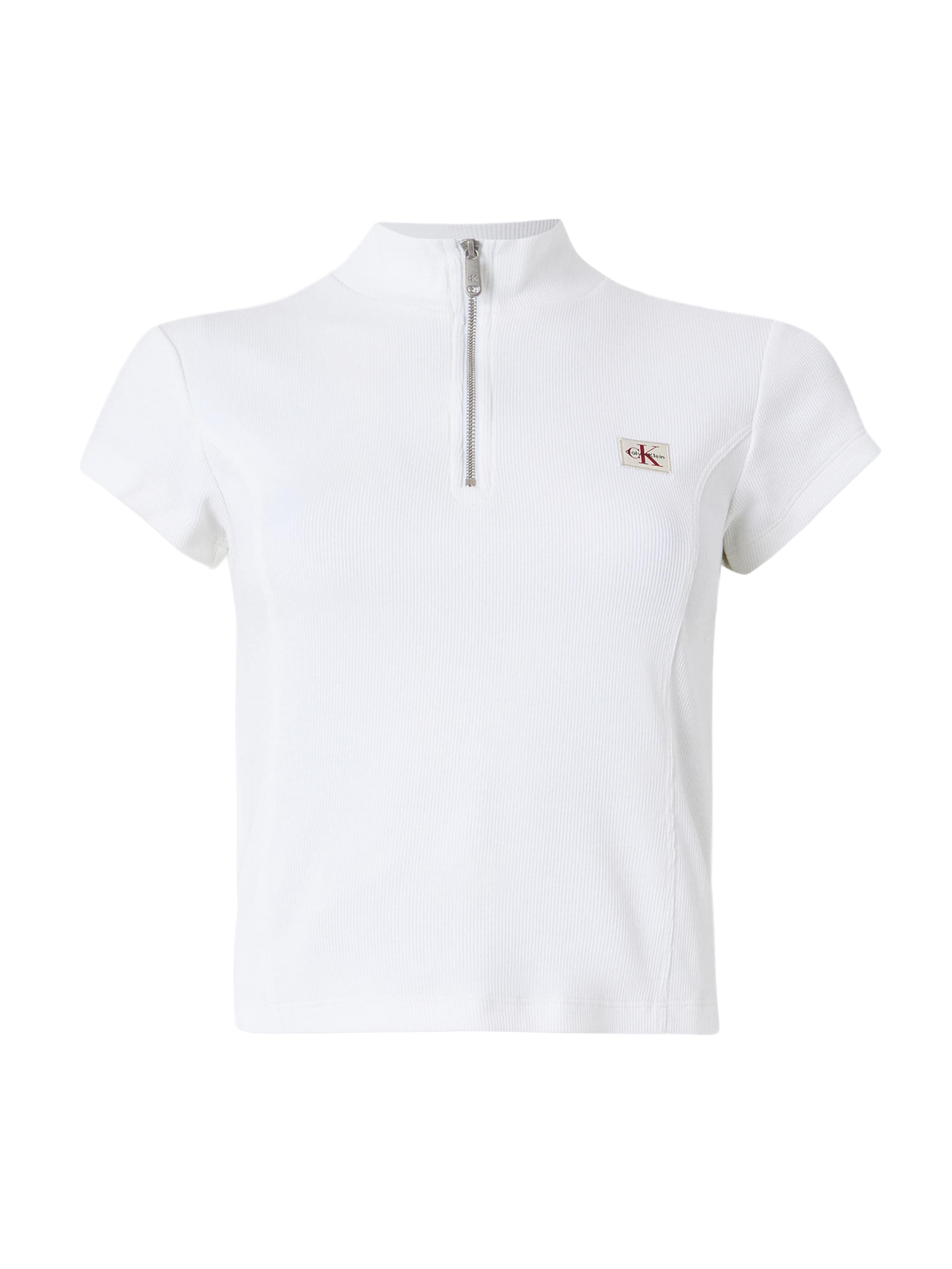 Regular Pantalon folklorique Calvin Klein Jeans en blanc : devant