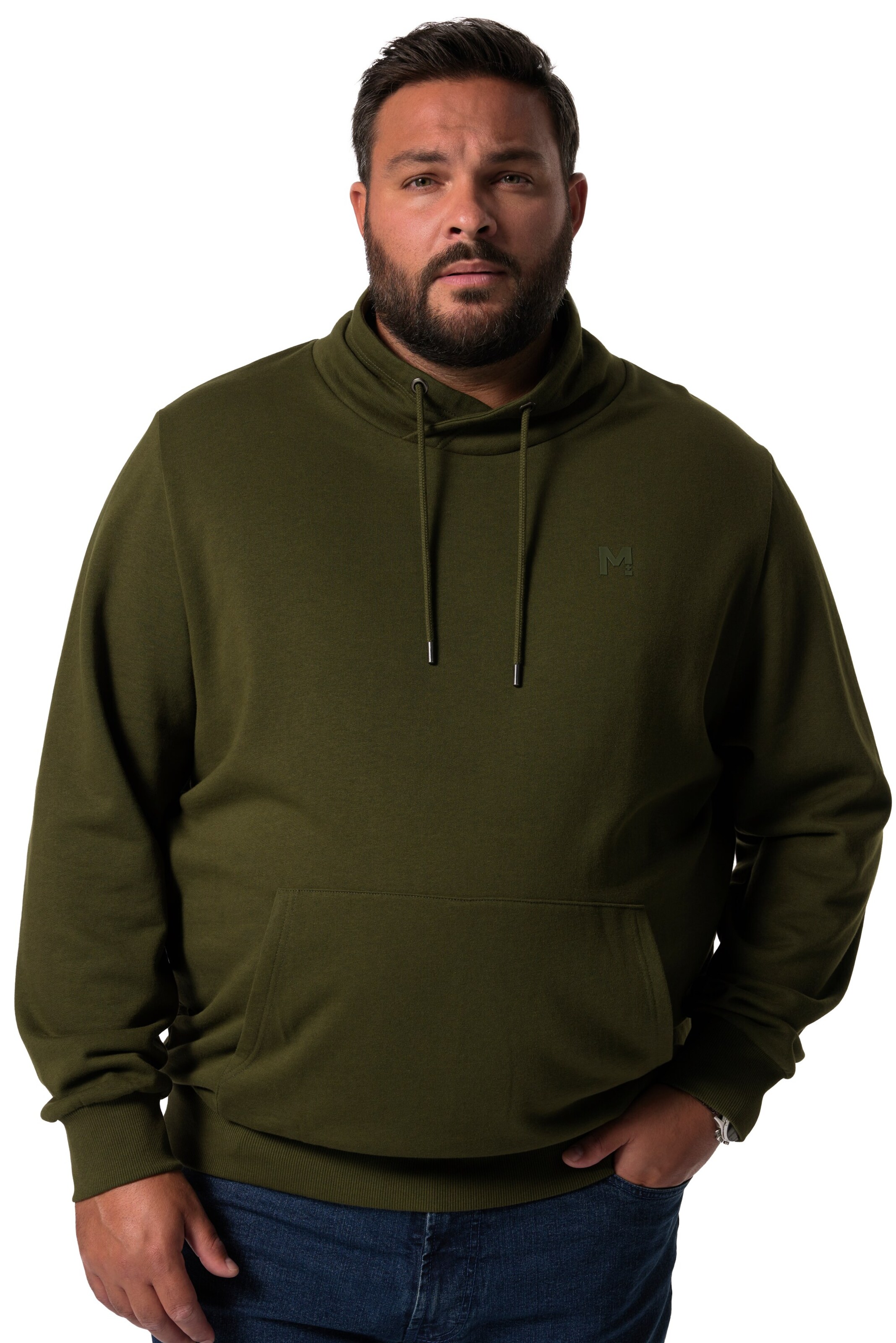 Men Plus Sweatshirt in Grün: Vorderseite