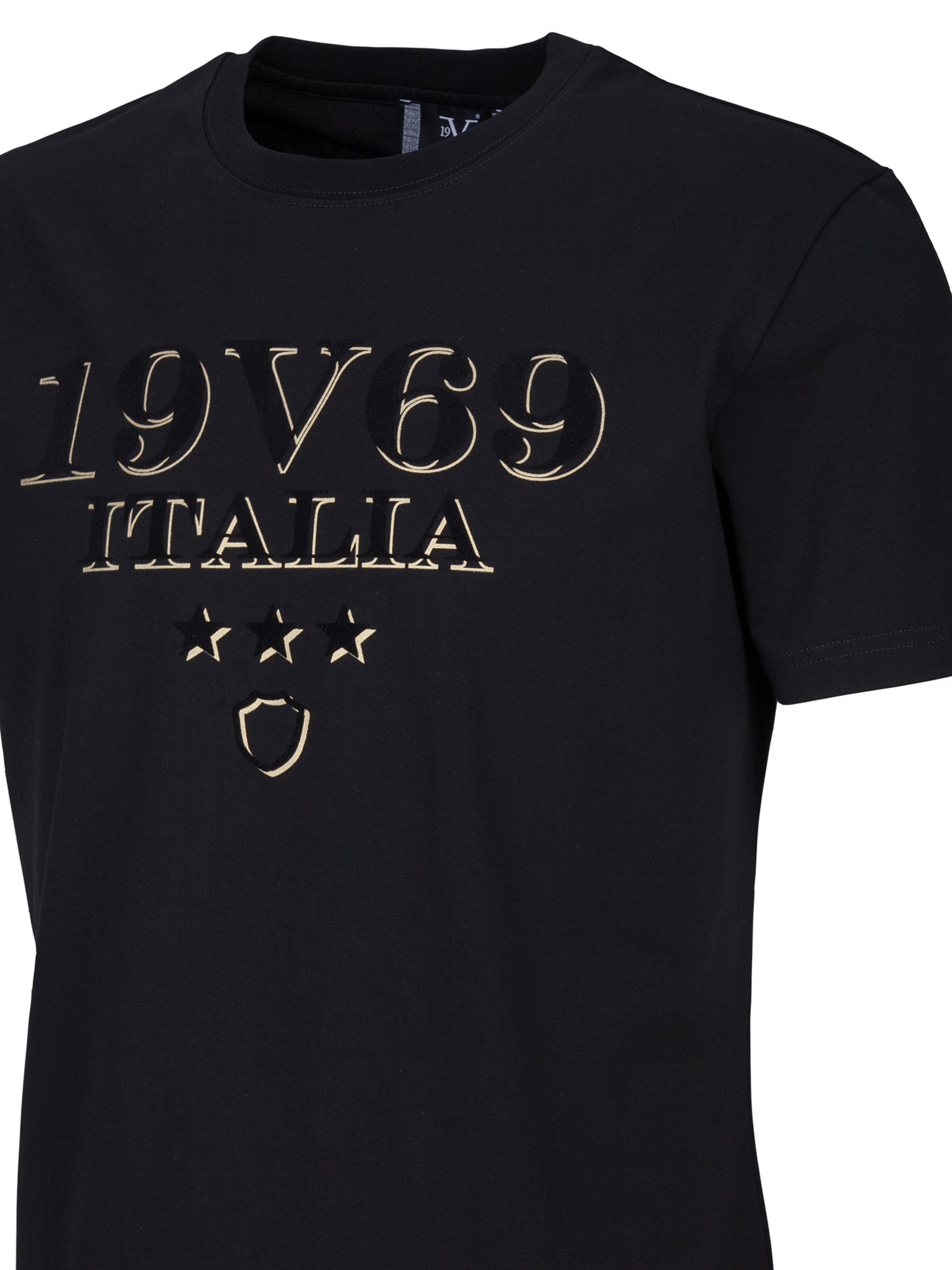 19V69 ITALIA Тениска 'Rafael' в черно