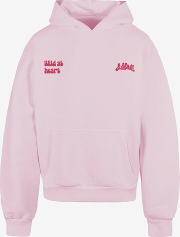 Lost Youth Sweatshirt 'Wild At Heart' i rosa: framsida