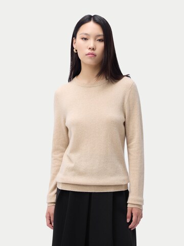GOBI Cashmere Trui 'Women's Essential Cashmere Crewneck Sweater' in Beige