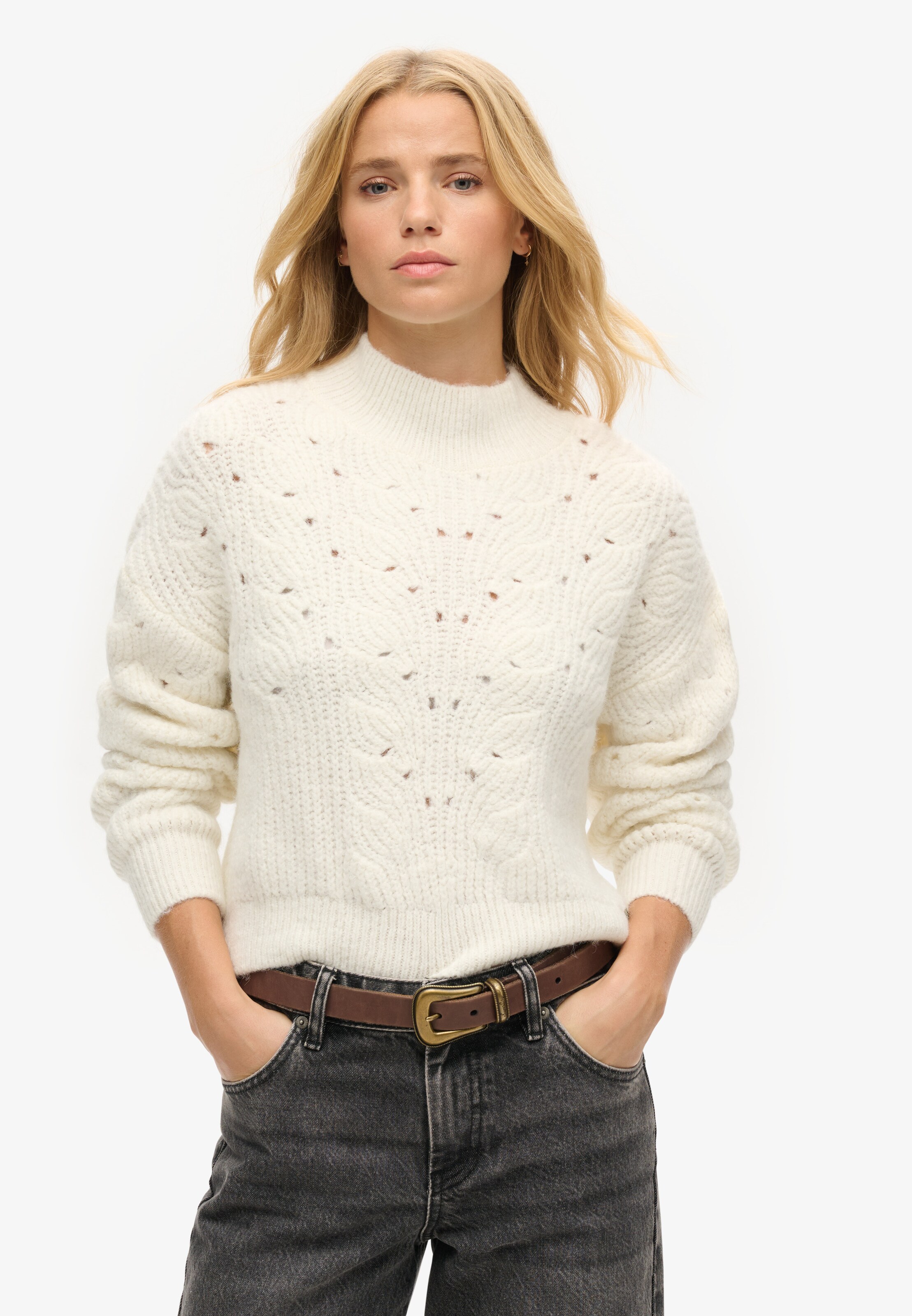 Superdry Trui in Wit: voorkant