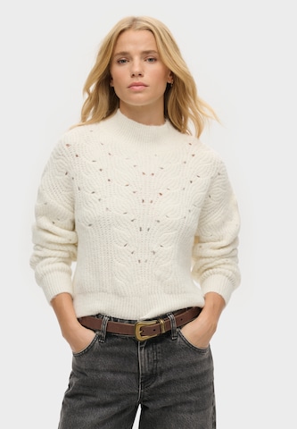 Pull-over Superdry en blanc : devant