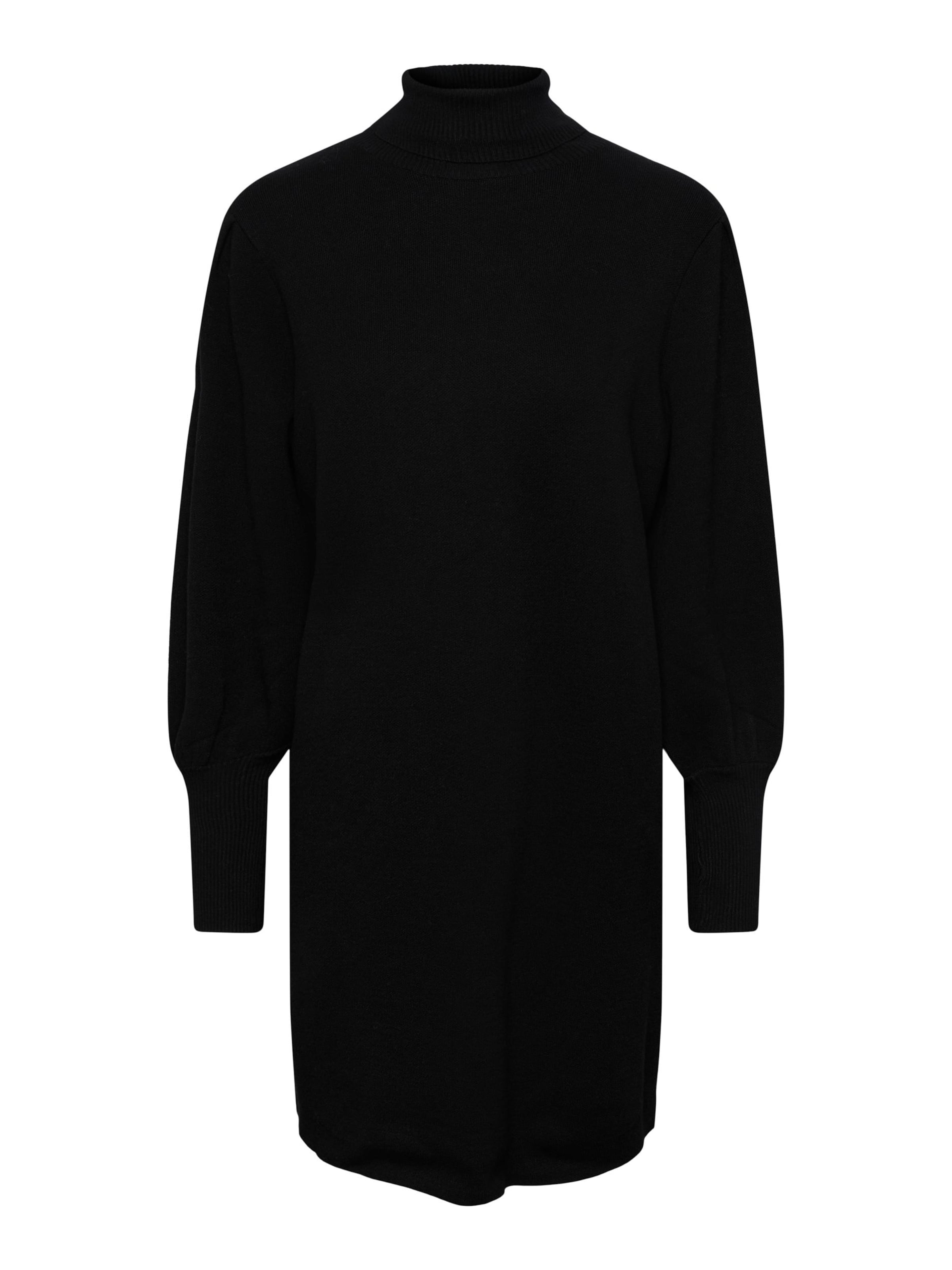 YAS Πλεκτό φόρεμα 'YASFONNY' σε μαύρο: μπροστά