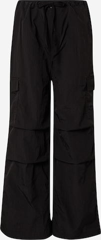 Monki - Loosefit Pantalón cargo en negro: frente