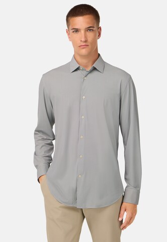 Coupe regular Chemise Boggi Milano en gris : devant