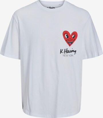 JACK & JONES - Camiseta 'Keith Haring' en blanco: frente