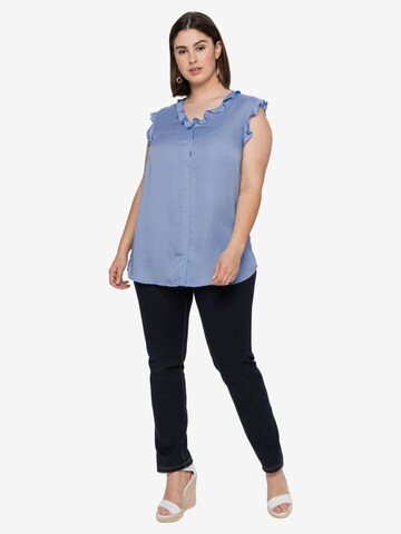 SHEEGO Bluse in Blau