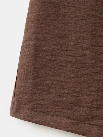 MANGO Wide leg Trousers 'Safa' in Brown