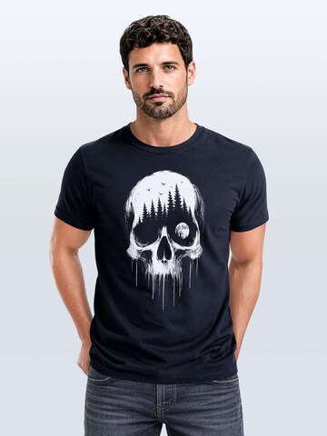 Neverless Shirt 'Skull Hiking' in Blue