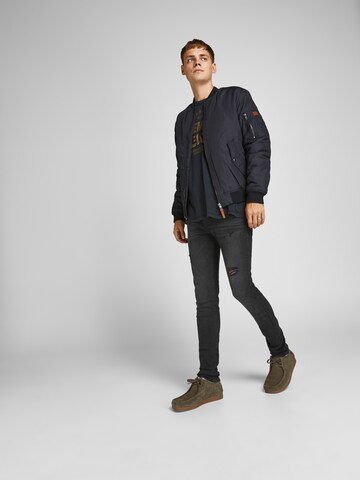 JACK & JONES Skinny Džíny 'Liam' – černá