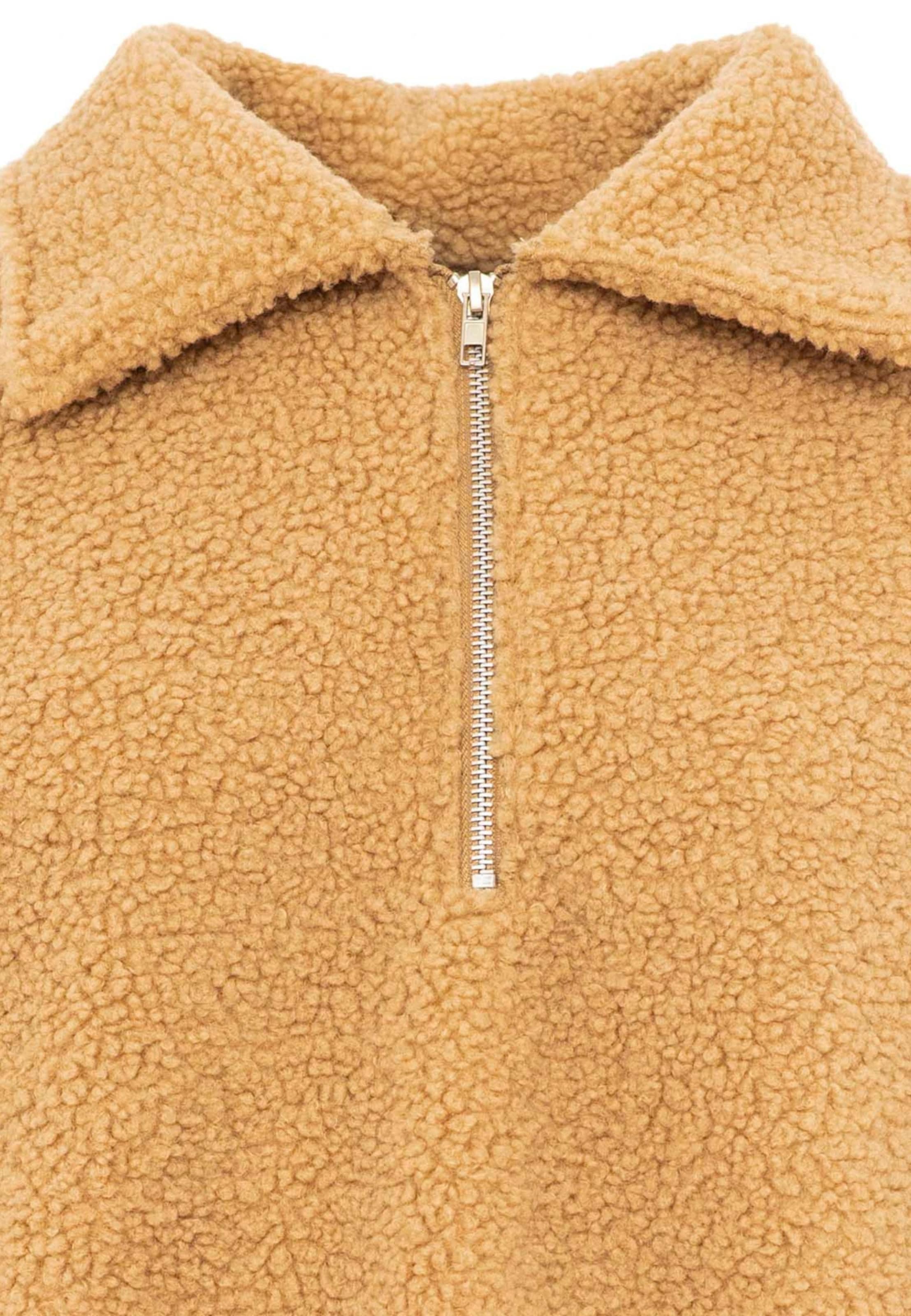 Sweat-shirt Zwillingsherz en beige : devant