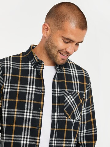 Threadbare Regular Fit Hemd 'Franco' in Schwarz