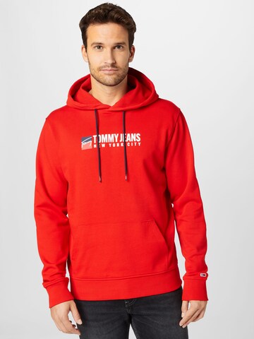 Tommy Jeans - Sudadera en rojo: frente